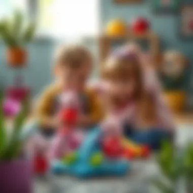 Children interacting with Peppa Pig educational toys