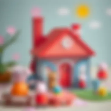 A vibrant Peppa Pig house set showcasing creativity
