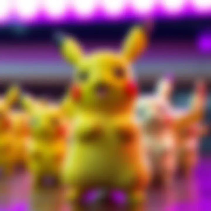 Pikachu's Artistic Evolution A vibrant depiction of Pikachu in various artistic styles showcasing its evolution.