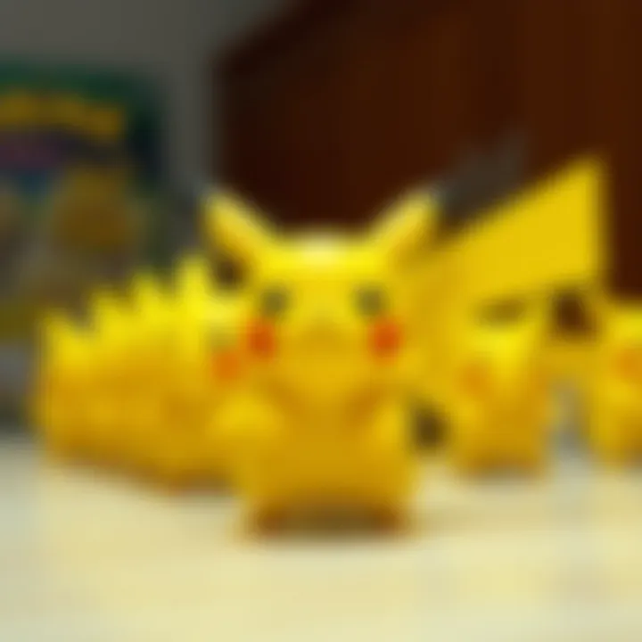 A detailed illustration showcasing the evolution of Pikachu