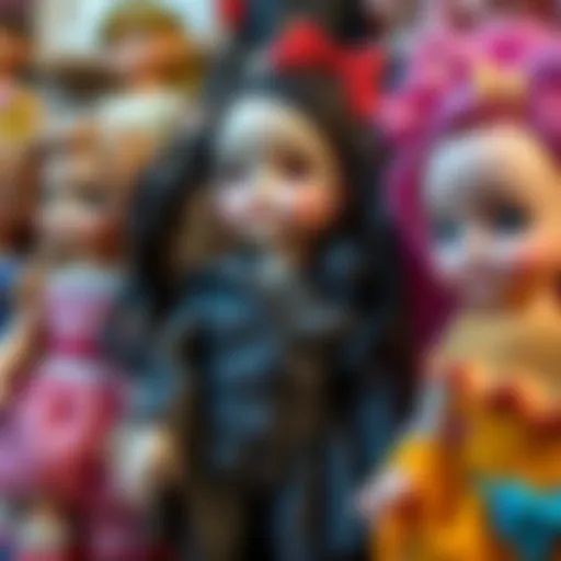 A collection of various modern battery-operated dolls showcasing their intricate designs.