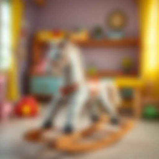 Pilsan rocking horse in a colorful playroom