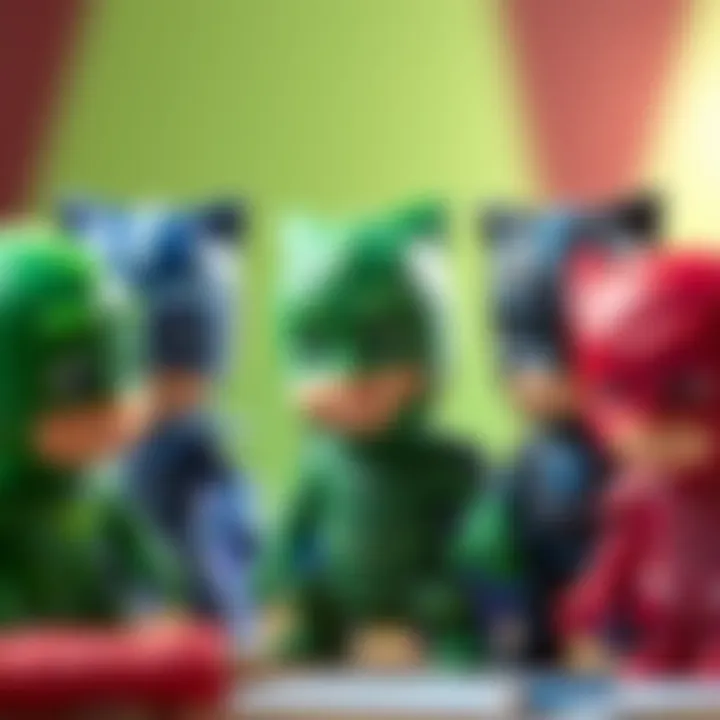 Colorful PJ Masks characters ready for coloring