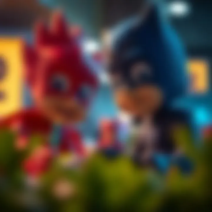 Representation of social interaction inspired by PJMasks