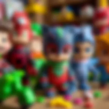 Parents selecting toys inspired by PJMasks for their children