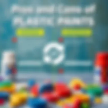 An infographic illustrating the advantages and disadvantages of plastic paints