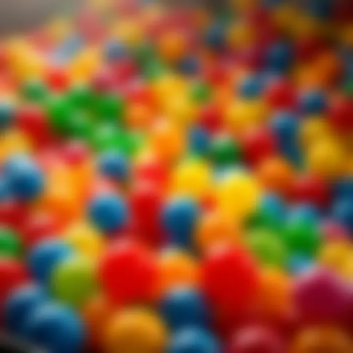 Colorful plastic balls for child development