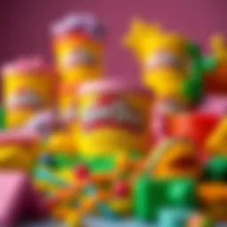Colorful Play-Doh creations showcasing children's imagination