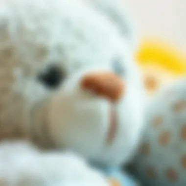Close-up of plush bear materials showcasing texture
