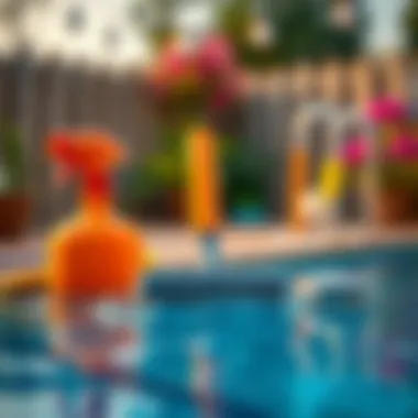 Effective Tools for Pool Maintenance Maintenance tips illustrated with pool cleaning tools