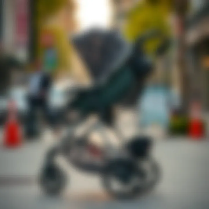 Functional Stroller for Everyday Use A functional stroller in an urban setting, demonstrating its practicality for daily use.