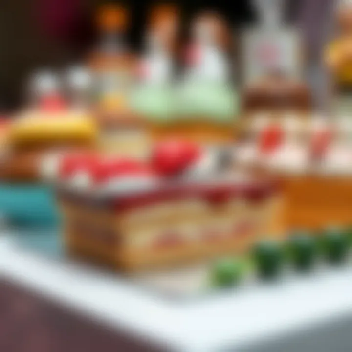 A stunning display of creatively decorated pastries