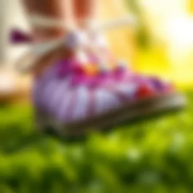 Quality Materials in Rapunzel Footwear Close-up of the materials used in Rapunzel footwear