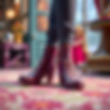 User Experience with Rapunzel Shoes User experience with Rapunzel shoes in a stylish setting