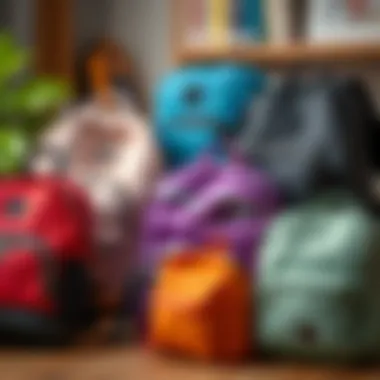 Diverse Materials in School Bags Variety of school bags showcasing different materials