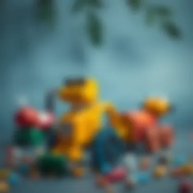 Artistic Toys from Recycled Materials An artistic display of recycled materials turned into toys.