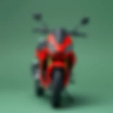 Sleek Design of Red BMW Electric Motorcycle Red BMW electric motorcycle showcasing sleek design