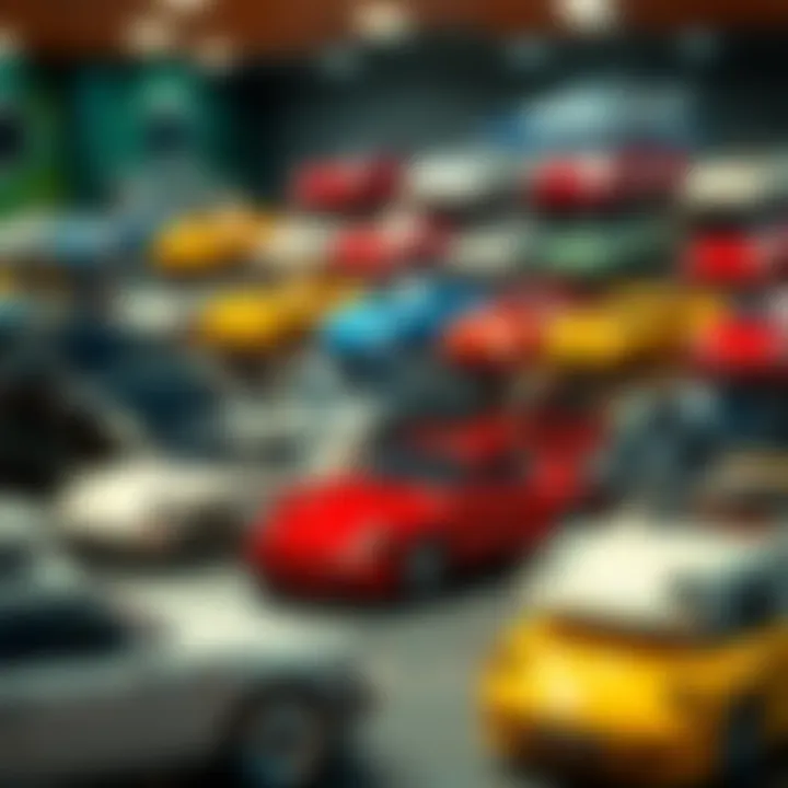 A collection of Revell Porsche models displayed elegantly