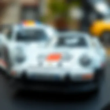 Detailed view of a Revell Porsche model showcasing intricate design elements