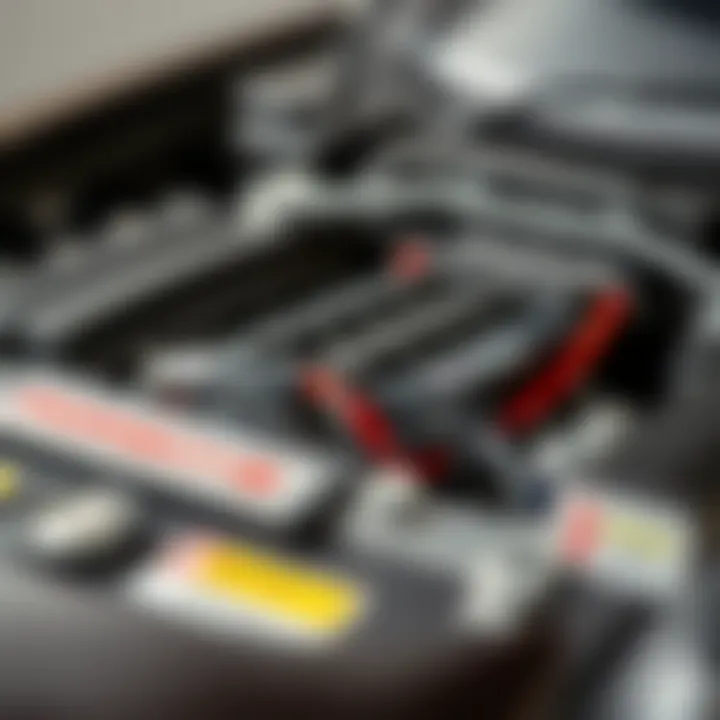 Close-up of the engine detail in a Revell Porsche model