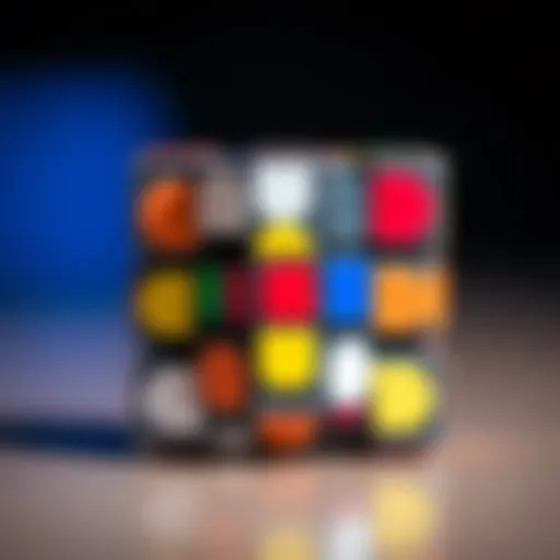 Intricate Facets of a Rubik's Cube An intricate view of a Rubik's Cube showcasing its colorful facets