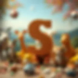 Illustration of various animals starting with S