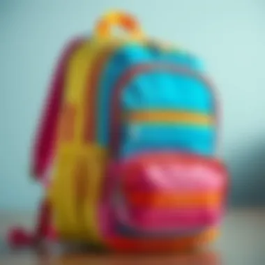 A colorful and ergonomic school backpack designed for children