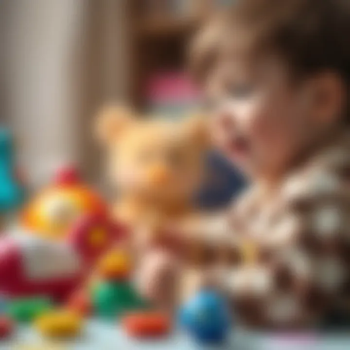 Parents selecting sound-based toys for their child’s growth