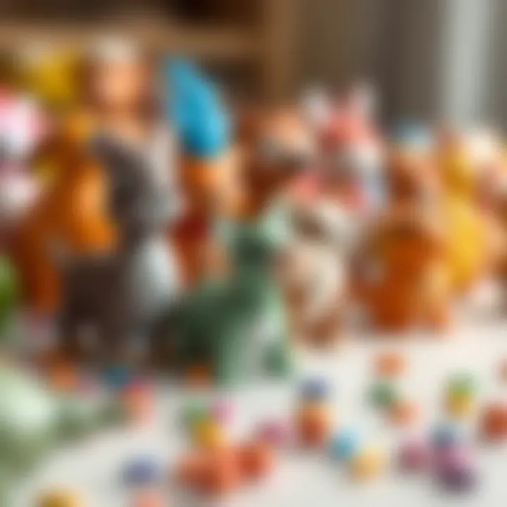 Colorful small animal figures for imaginative play