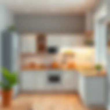 Contemporary Kitchen Layout Contemporary kitchen layout maximizing space efficiency