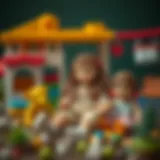 Diverse toy doll set for imaginative play