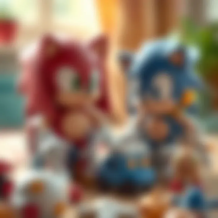 Child learning with educational Sonic toys