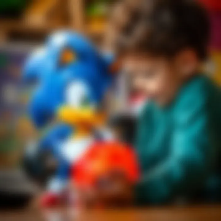 Interactive Sonic toy engaging a child