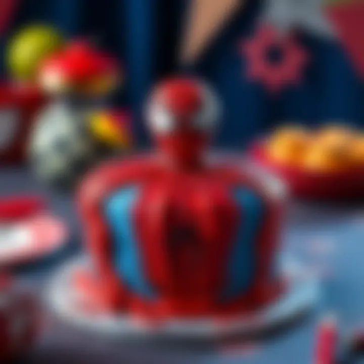 Fun Spider-Man cake designed for a children's party