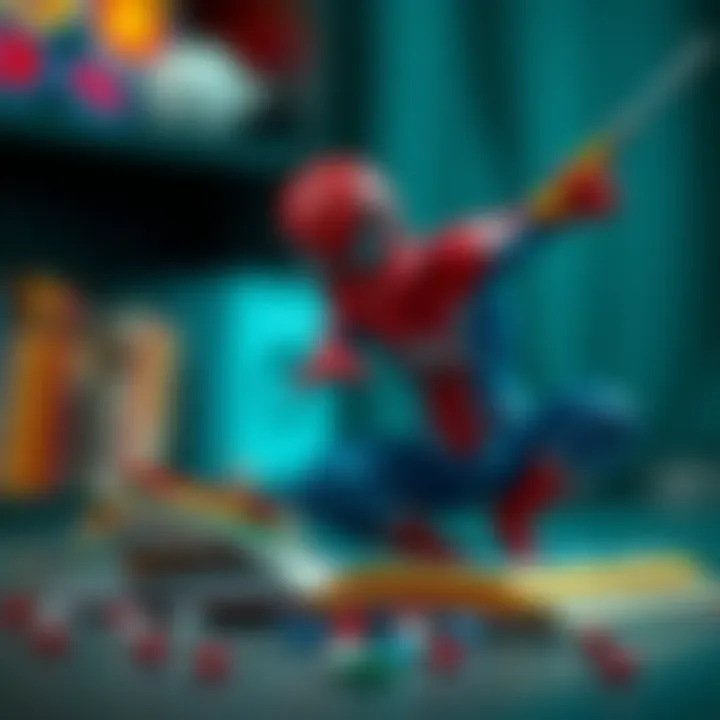 A selection of educational Spiderman-themed books for kids