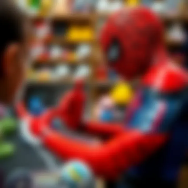 Parents choosing the best Spiderman products for their children