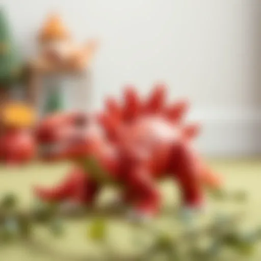 Spiky Dinosaur Toy A vibrant spiky dinosaur toy engaging children's imagination