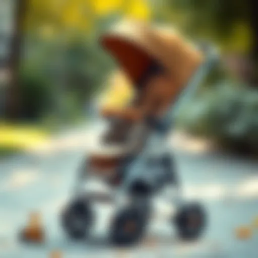 A stylish stroller designed for five-year-olds, showcasing its modern features.