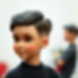 Stylish haircut for a young boy