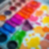 Vibrant watercolor palette showcasing rich colors