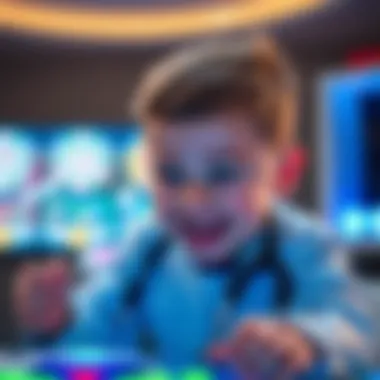 Engaging in the Super Doctor Experience A child playing the Super Doctor game with enthusiasm