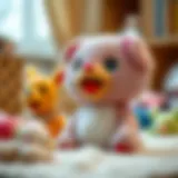 Talking plush toy engaging children in imaginative play