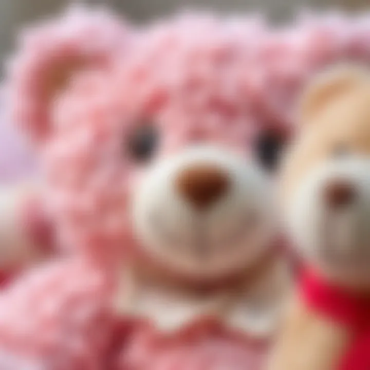 Close-up of high-quality fabric used in teddy bears.