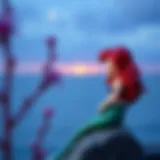 The Little Mermaid gazing at the horizon