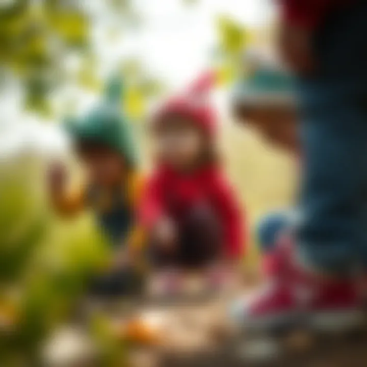 Exploring Creativity with Themed Footwear Children exploring creativity with themed footwear