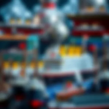 Diverse Collection of Titanic Toys Creative display of various Titanic toy collections