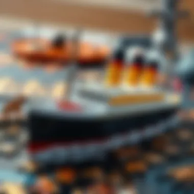 Titanic Puzzle Highlighting History Close-up of Titanic puzzle illustrating historical significance