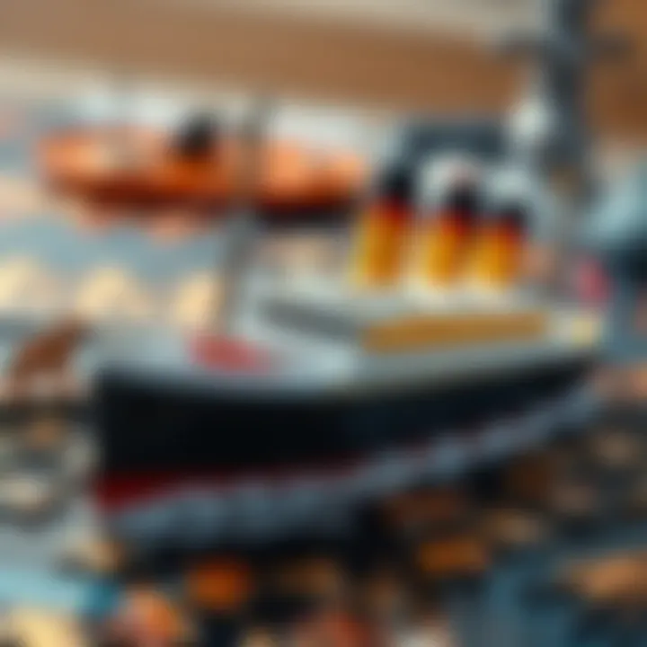 Titanic Puzzle Highlighting History Close-up of Titanic puzzle illustrating historical significance