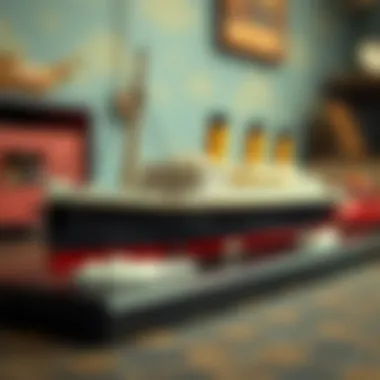Vintage Titanic Toy Model Vintage Titanic toy model showcasing intricate details
