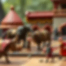 Scene depicting the Toros game reflecting cultural heritage